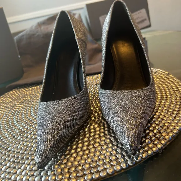 Balenciaga Silver Heels Sparkling Elegance