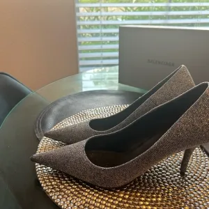 Balenciaga Silver Heels Sparkling Elegance