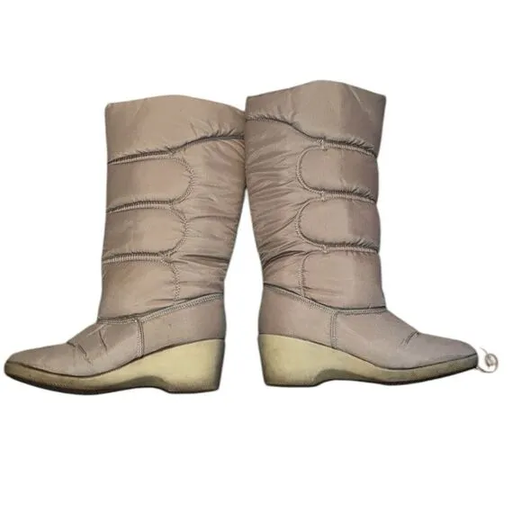 Balloons Tan Puff Vintage Boots Size 8.5