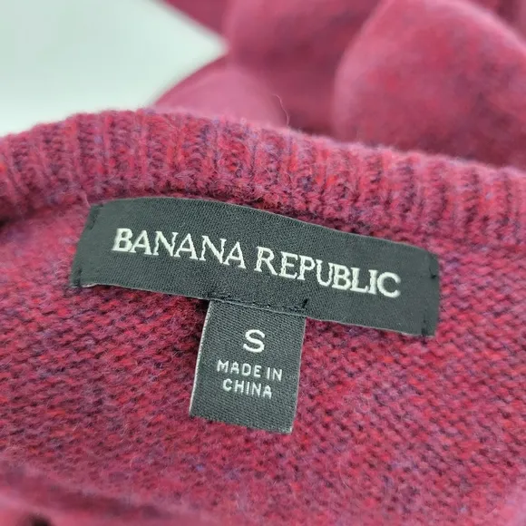 Banana Republic Merino Xtra Fine Wool and Cashmere Knit Sweater Sz Small