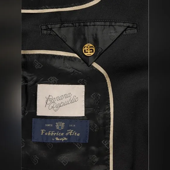 Banana Republic Slim Italian Wool Blazer black