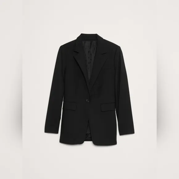 Banana Republic Slim Italian Wool Blazer black