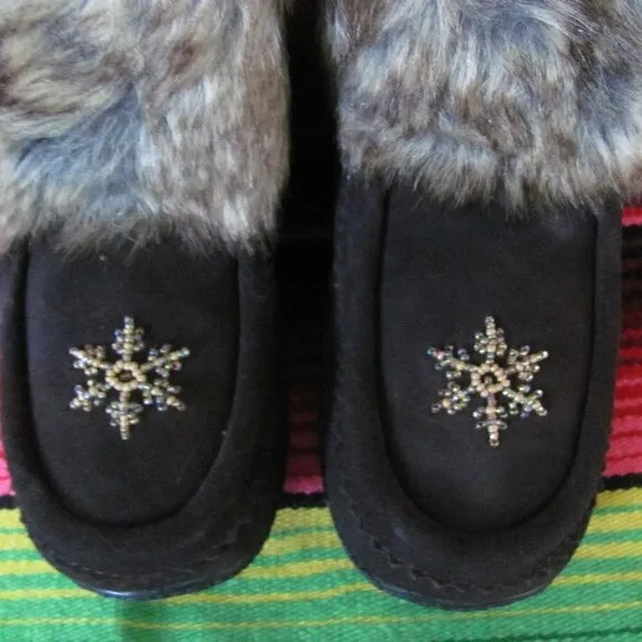 BARBO BOOTS LADIES FAUX SUEDE &amp; FAUX FUR BOOT RED &amp; BLACK