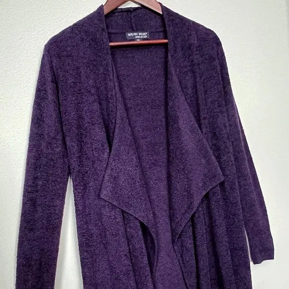 Barefoot Dreams Bamboo Cozy Chic Lite Calypso Wrap Cardigan Purple Size S/M $110