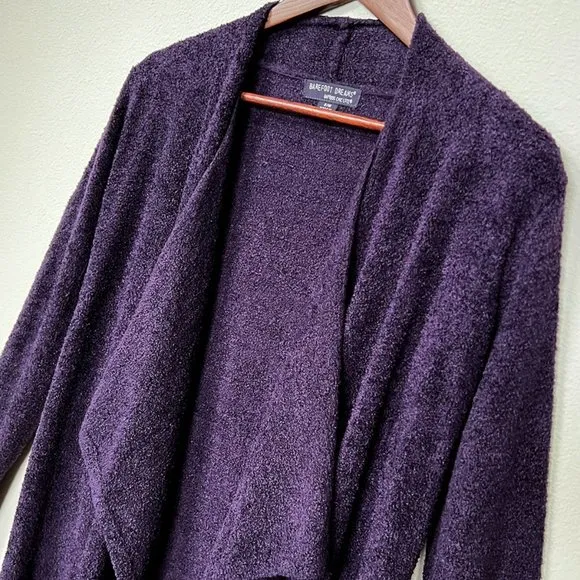 Barefoot Dreams Bamboo Cozy Chic Lite Calypso Wrap Cardigan Purple Size S/M $110