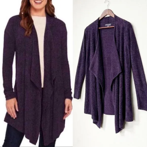 Barefoot Dreams Bamboo Cozy Chic Lite Calypso Wrap Cardigan Purple Size S/M $110