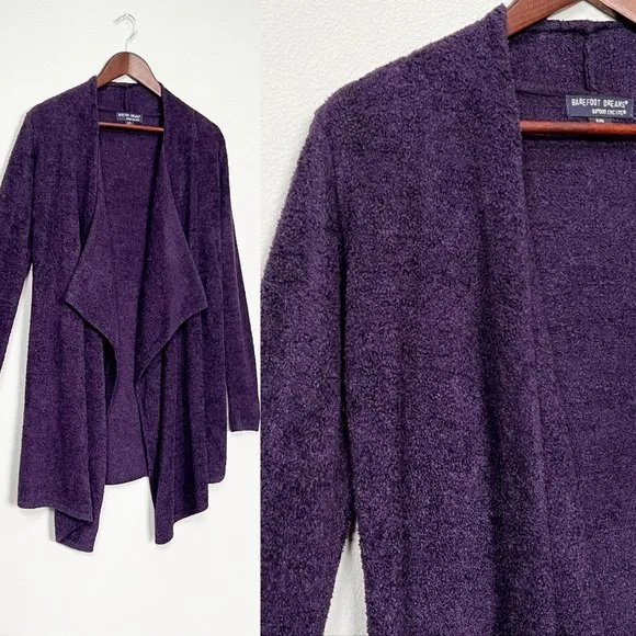 Barefoot Dreams Bamboo Cozy Chic Lite Calypso Wrap Cardigan Purple Size S/M $110