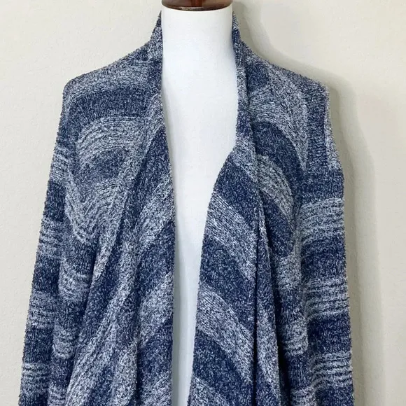 Barefoot Dreams Cozychic Lite Calypso Wrap Striped Blue