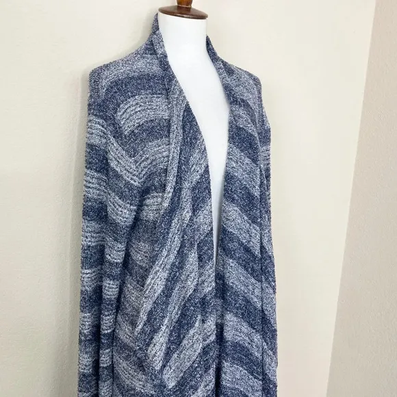 Barefoot Dreams Cozychic Lite Calypso Wrap Striped Blue