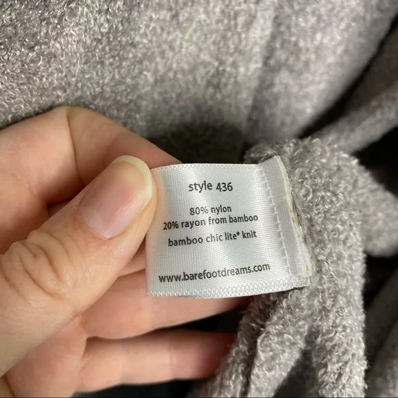 Barefoot Dreams Grey CozyChic Lite Drape Front Calypso Wrap style 436