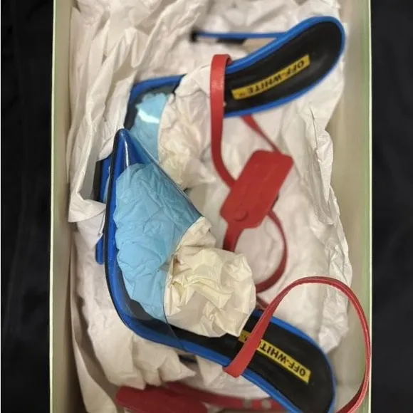 Barneys New York Blue and Red Heels