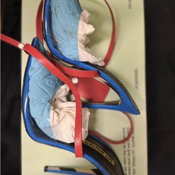 Barneys New York Blue and Red Heels
