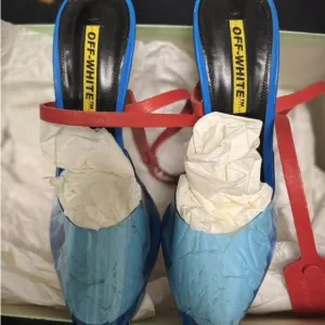 Barneys New York Blue and Red Heels