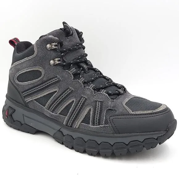 Bass Outdoor Men Hiking boots Peak Hiker 2 Mid Size US 8.5 Grey Suede Mesh