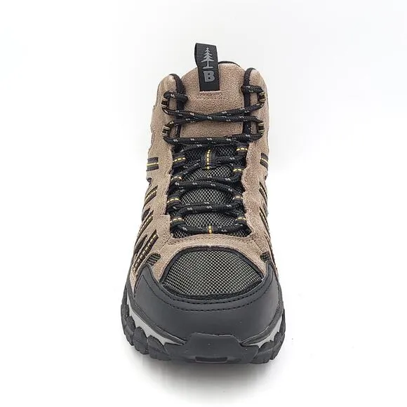 Bass Outdoor Men Hiking boots Peak Hiker 2 Mid Size US 8.5M Olive Tan Suede Mesh