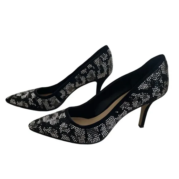 BCBG Generation Black Sequin Heels Size 7.5