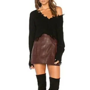BCBGMAXAZRIA Bordeaux Burgundy Skirt With Front Pockets and Zippers XSmall NWT