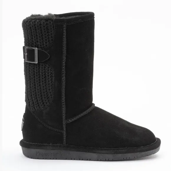 BEARPAW Boots! Black Suede! Stella! NIB! Size 10