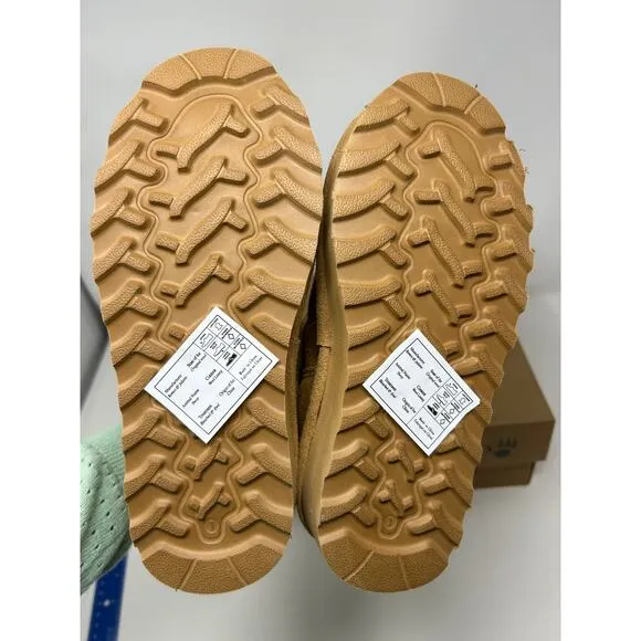 Bearpaw Retro Shorty Youth Faux Fur Platform Tan Boots Chestnut NEW
