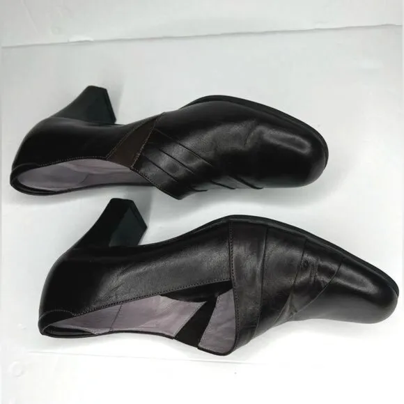 Beautifeel Womens Anne Black Leather Pump Heels Size 7