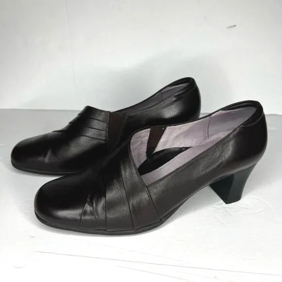 Beautifeel Womens Anne Black Leather Pump Heels Size 7