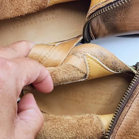 Bed Stu Cheshire Cobbler Serie Leather Rear Lace Up Boots In Tan Glove Size 8