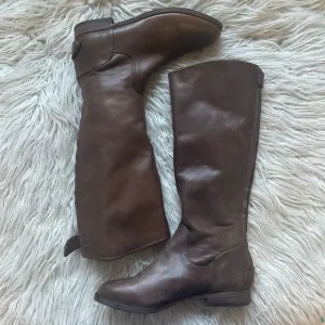 Belle Sigerson Morrison Genuine Leather Brown Knee High Riding Boots Size 8.5