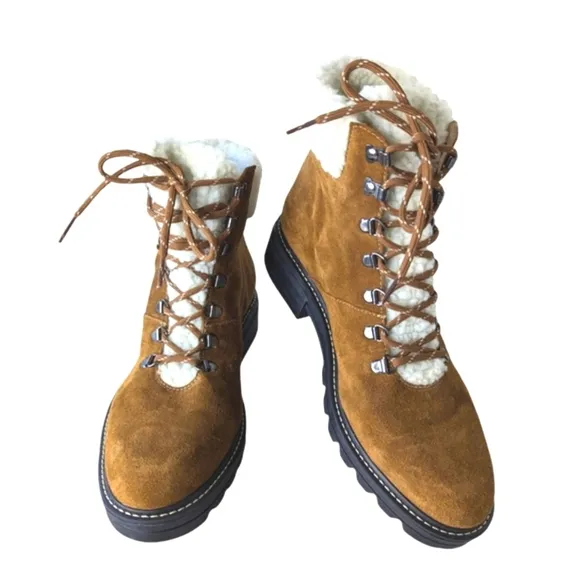 Bernardo Tobacco Split Suede Booties for Women....Size 11