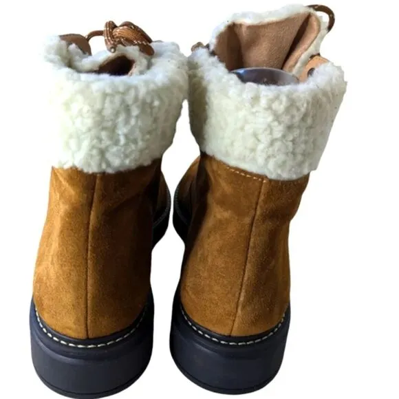 Bernardo Tobacco Split Suede Booties for Women....Size 11