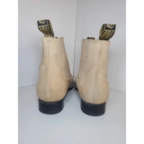 Bessero Mens Sz 10 Short Boots Cream Beige