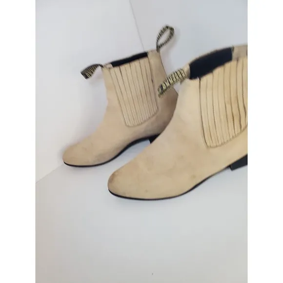 Bessero Mens Sz 10 Short Boots Cream Beige