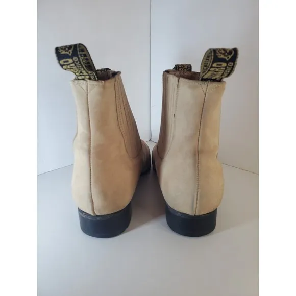 Bessero Mens Sz 10 Short Boots Cream Beige