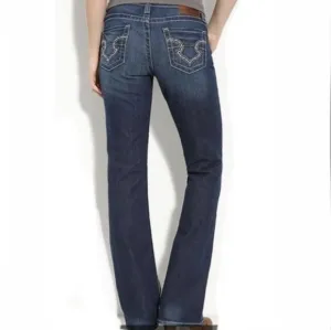 BIG STAR &quot;Remi&quot; low-rise bootcut jeans medium wash The Buckle sz 27L tall
