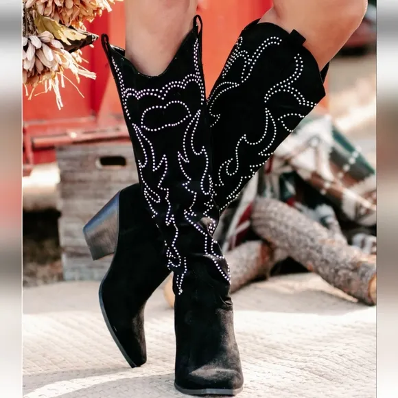 BILLINI Celara Studed Faux Suede Boot ~ NWOT