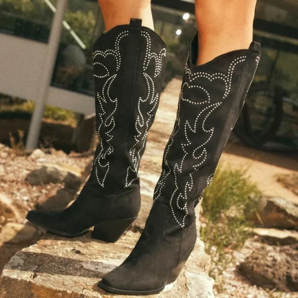 BILLINI Celara Studed Faux Suede Boot ~ NWOT