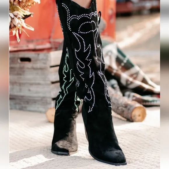 BILLINI Celara Studed Faux Suede Boot ~ NWOT