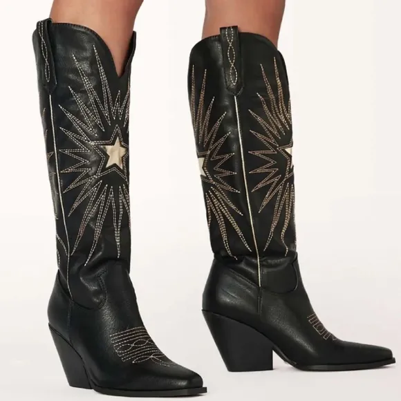 BILLINI Constance Gold Star Western Inspired Boot