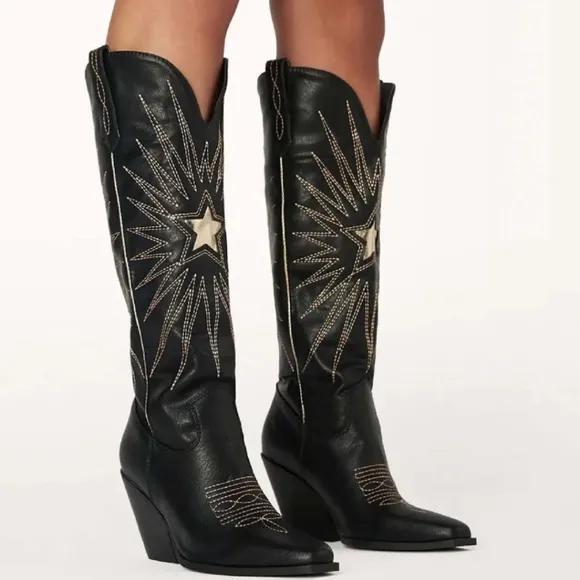 BILLINI Constance Gold Star Western Inspired Boot