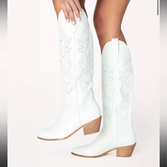Billini URSON WHITE tall boots western