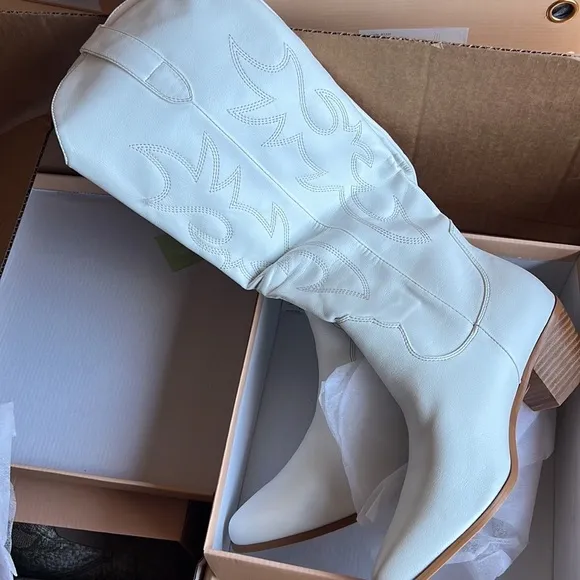 Billini URSON WHITE tall boots western
