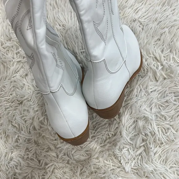 BILLINI URSON WHITE western boots tall