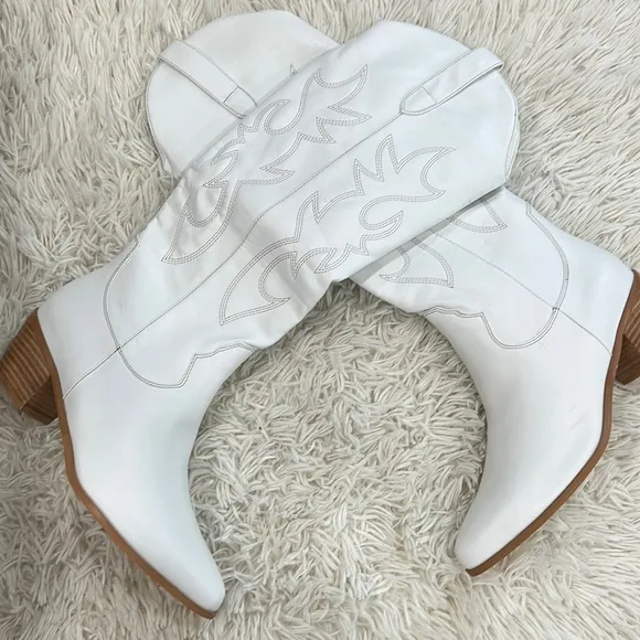 BILLINI URSON WHITE western boots tall