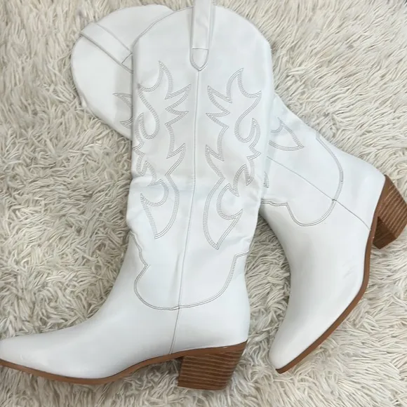 BILLINI URSON WHITE western boots tall