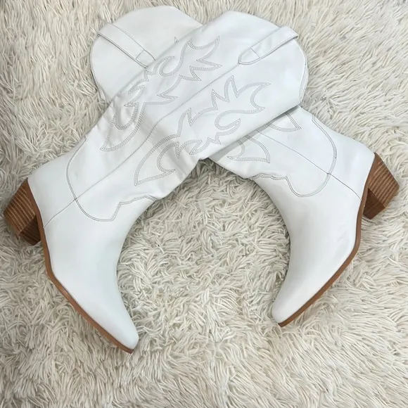 BILLINI URSON WHITE western boots tall