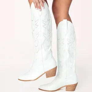 BILLINI URSON WHITE western boots tall