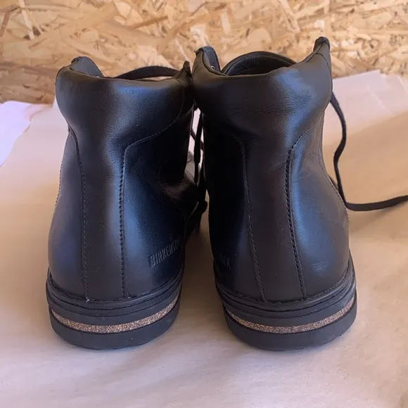 BIRKENSTOCK BEND MID NATURAL LEATHER Boots in Black Size 7-7.5  (40)