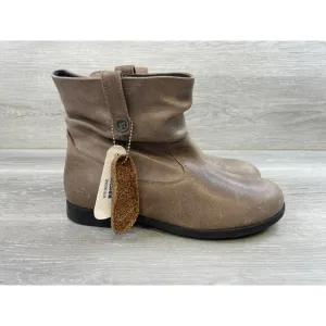 Birkenstock Sarnia 1006923 Women's 8.5 Brown Suede Leather Side Zip Ankle Bootie