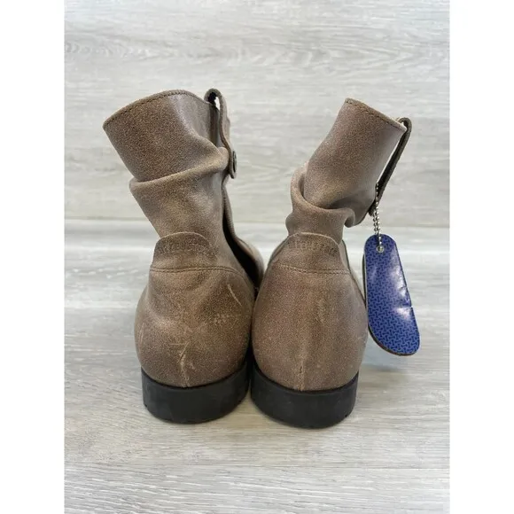 Birkenstock Sarnia 1006923 Women's 8.5 Brown Suede Leather Side Zip Ankle Bootie