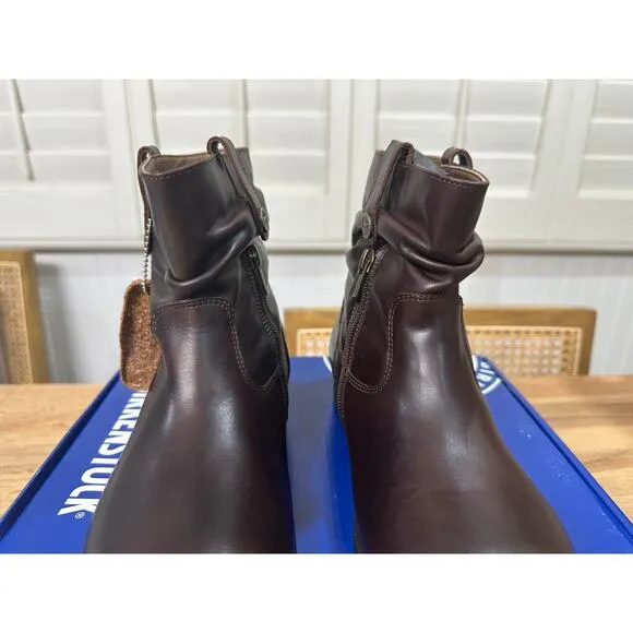 Birkenstock Sarnia Boots Espresso Leather Size 36 EU 5 Ladies NIB Vintage Look