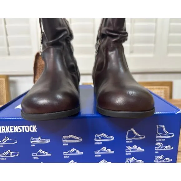 Birkenstock Sarnia Boots Espresso Leather Size 36 EU 5 Ladies NIB Vintage Look